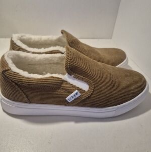 J.Crew Women's Size 6.5 Corduroy slip-on sneakers with sherpa lining. NWOT